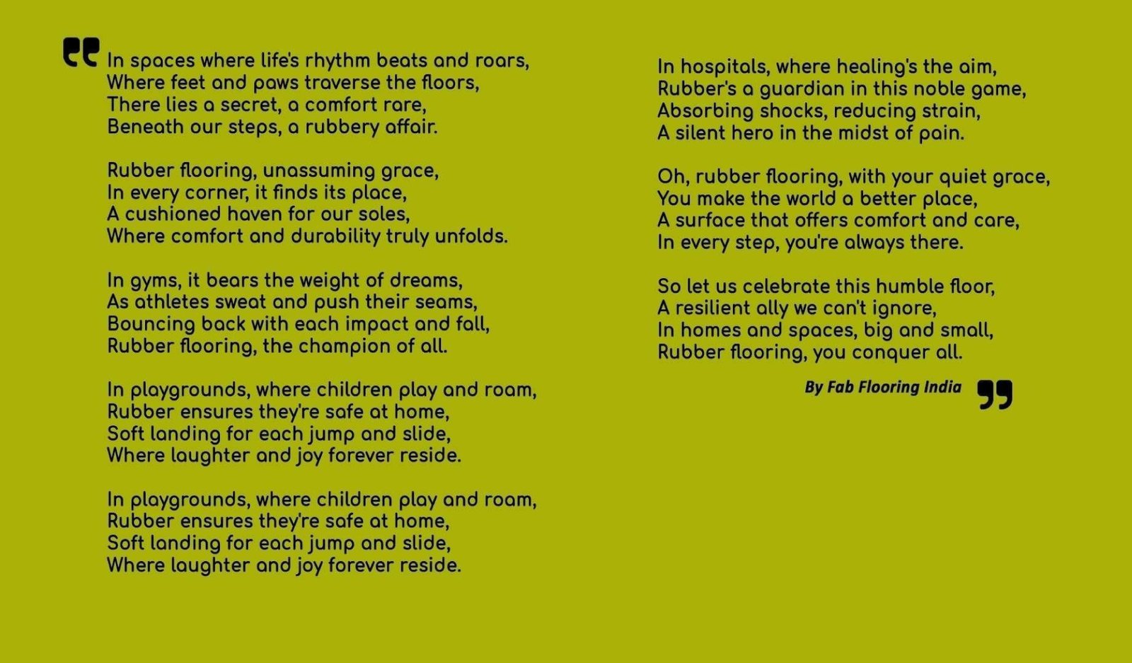 Fab Flooring Introduction Poem